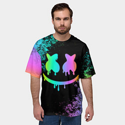 Футболка оверсайз мужская Marshmello, цвет: 3D-принт — фото 2