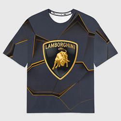 Футболка оверсайз мужская Lamborghini, цвет: 3D-принт
