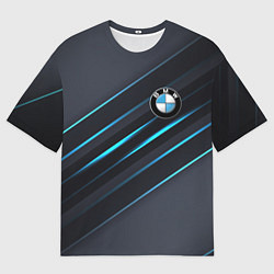 Футболка оверсайз мужская BMW, цвет: 3D-принт
