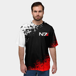 Футболка оверсайз мужская MASS EFFECT N7, цвет: 3D-принт — фото 2
