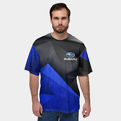 Футболка оверсайз мужская SUBARU, цвет: 3D-принт — фото 2