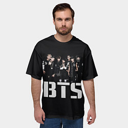 Футболка оверсайз мужская BTS, цвет: 3D-принт — фото 2