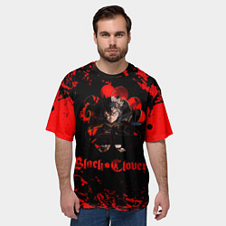 Футболка оверсайз мужская Черный Клевер Черный Бык 8, цвет: 3D-принт — фото 2
