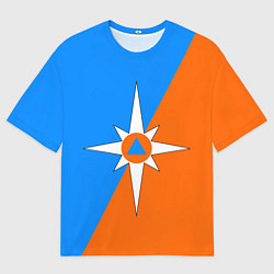 Футболка оверсайз мужская МЧС России, цвет: 3D-принт