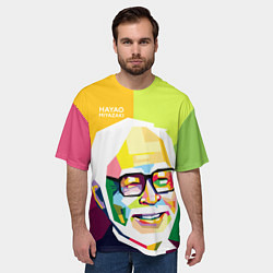 Футболка оверсайз мужская Hayao Miyazaki, цвет: 3D-принт — фото 2