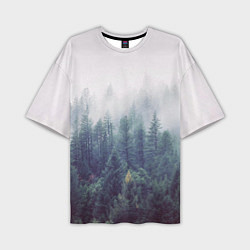 Мужская футболка оверсайз Сибирский лес