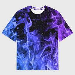 Мужская футболка оверсайз ОГОНЬ