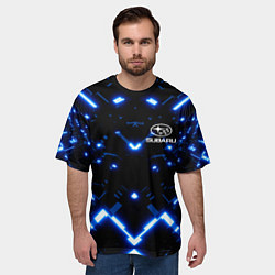 Футболка оверсайз мужская SUBARU, цвет: 3D-принт — фото 2