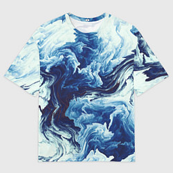 Мужская футболка оверсайз Абстракция смешивание разводы