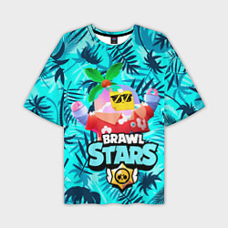 Футболка оверсайз мужская BRAWL STARS TROPICAL SPROUT, цвет: 3D-принт