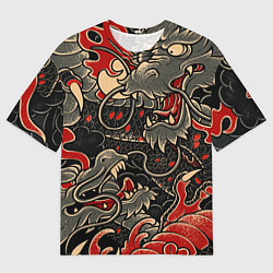 Футболка оверсайз мужская Dsquared tatoo DRAGON, цвет: 3D-принт