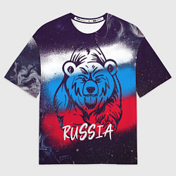 Мужская футболка оверсайз Russia Bear