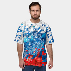 Футболка оверсайз мужская Россия, цвет: 3D-принт — фото 2