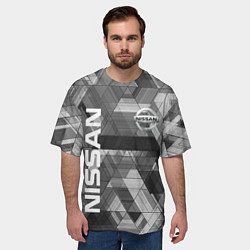 Футболка оверсайз мужская NISSAN, цвет: 3D-принт — фото 2