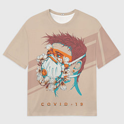 Футболка оверсайз мужская Коронавирус covid 19, цвет: 3D-принт