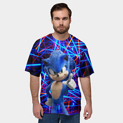 Футболка оверсайз мужская Sonic, цвет: 3D-принт — фото 2