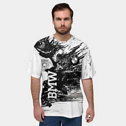 Футболка оверсайз мужская BMW, цвет: 3D-принт — фото 2