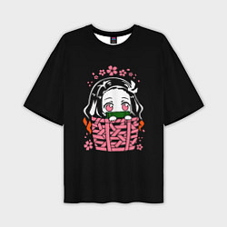 Футболка оверсайз мужская KIMETSU NO YAIBA NEZUKO, цвет: 3D-принт