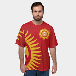 Футболка оверсайз мужская Киргизия, цвет: 3D-принт — фото 2