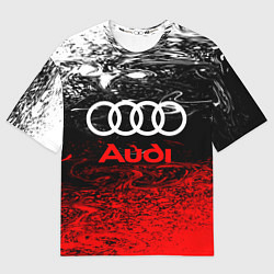 Футболка оверсайз мужская AUDI, цвет: 3D-принт