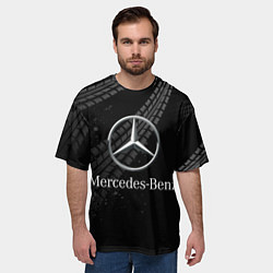 Футболка оверсайз мужская MERCEDES, цвет: 3D-принт — фото 2