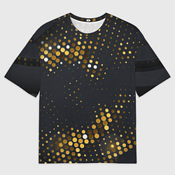 Футболка оверсайз мужская Black gold, цвет: 3D-принт