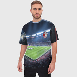 Футболка оверсайз мужская FC MILAN, цвет: 3D-принт — фото 2