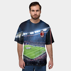 Футболка оверсайз мужская FC MILAN, цвет: 3D-принт — фото 2