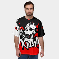 Футболка оверсайз мужская KILLA, цвет: 3D-принт — фото 2