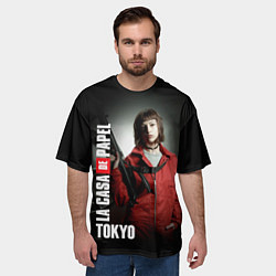 Футболка оверсайз мужская Бумажный дом Токио, цвет: 3D-принт — фото 2