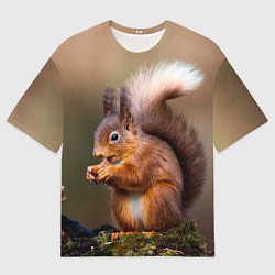 Футболка оверсайз мужская Белка, цвет: 3D-принт