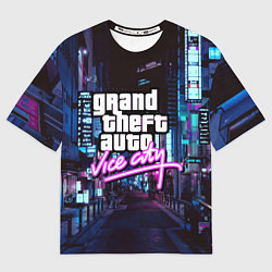 Футболка оверсайз мужская GTA, цвет: 3D-принт