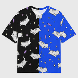 Футболка оверсайз мужская КИСЫ, цвет: 3D-принт