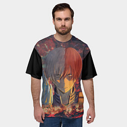 Футболка оверсайз мужская Шото Тодороки, цвет: 3D-принт — фото 2