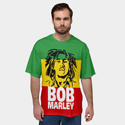 Футболка оверсайз мужская Bob Marley, цвет: 3D-принт — фото 2