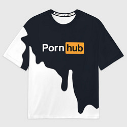Футболка оверсайз мужская Pornhub, цвет: 3D-принт