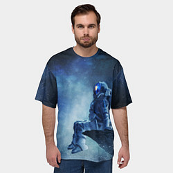 Футболка оверсайз мужская АСТРОНАВТ-КОСМОНАВТ D, цвет: 3D-принт — фото 2