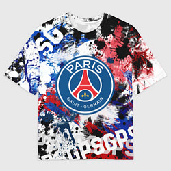 Футболка оверсайз мужская PSG FC, цвет: 3D-принт