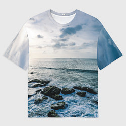Футболка оверсайз мужская Море, цвет: 3D-принт