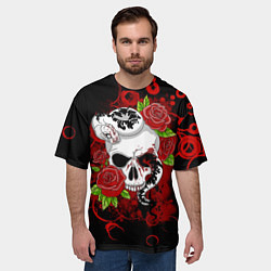 Футболка оверсайз мужская Череп и змея, цвет: 3D-принт — фото 2