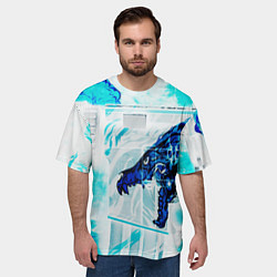 Футболка оверсайз мужская CS GO HOWL ВОЙ, цвет: 3D-принт — фото 2