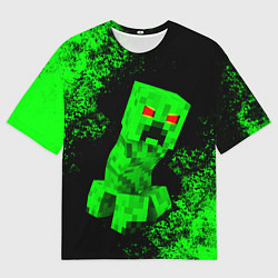 Футболка оверсайз мужская MINECRAFT CREEPER, цвет: 3D-принт