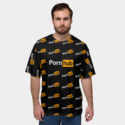 Футболка оверсайз мужская Porn Hub, цвет: 3D-принт — фото 2