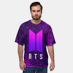 Футболка оверсайз мужская BTS БТС, цвет: 3D-принт — фото 2