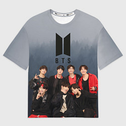 Футболка оверсайз мужская BTS Forest, цвет: 3D-принт