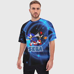 Футболка оверсайз мужская Sonic SEGA, цвет: 3D-принт — фото 2