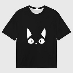 Мужская футболка оверсайз Кошачья мордочка