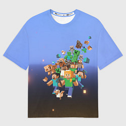 Футболка оверсайз мужская Minecraft, цвет: 3D-принт