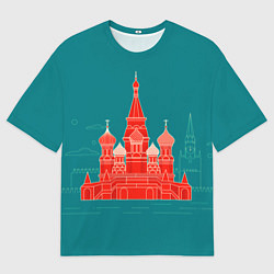 Футболка оверсайз мужская Москва, цвет: 3D-принт