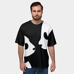 Футболка оверсайз мужская Panda, цвет: 3D-принт — фото 2